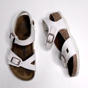Birkenstock Rio AS Kids Birko-Flor - White Sandals S-363 Sz 30 EU or 11 US